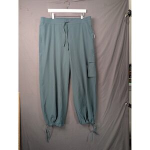 Old Navy StretchTech Cargo Pants Blue Green Large Quick Dry Adjustable